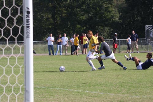 Bethel's Sean Fraser gets past the MCU defense for an early goal.